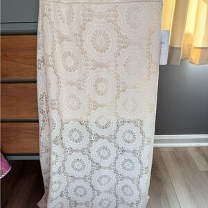 Lily White Cream Lace Skirt